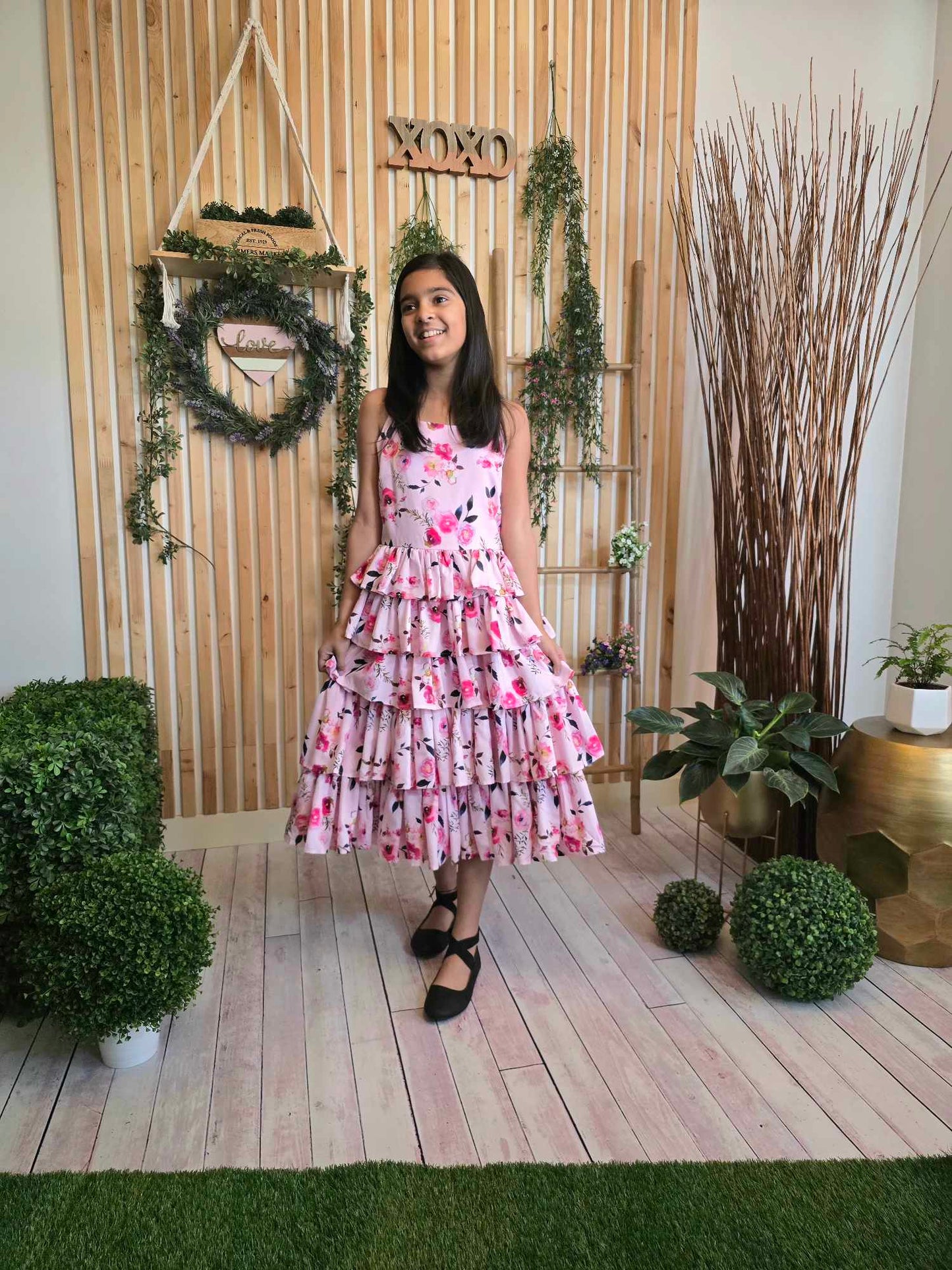 Blooming Haven Ruffle Dress