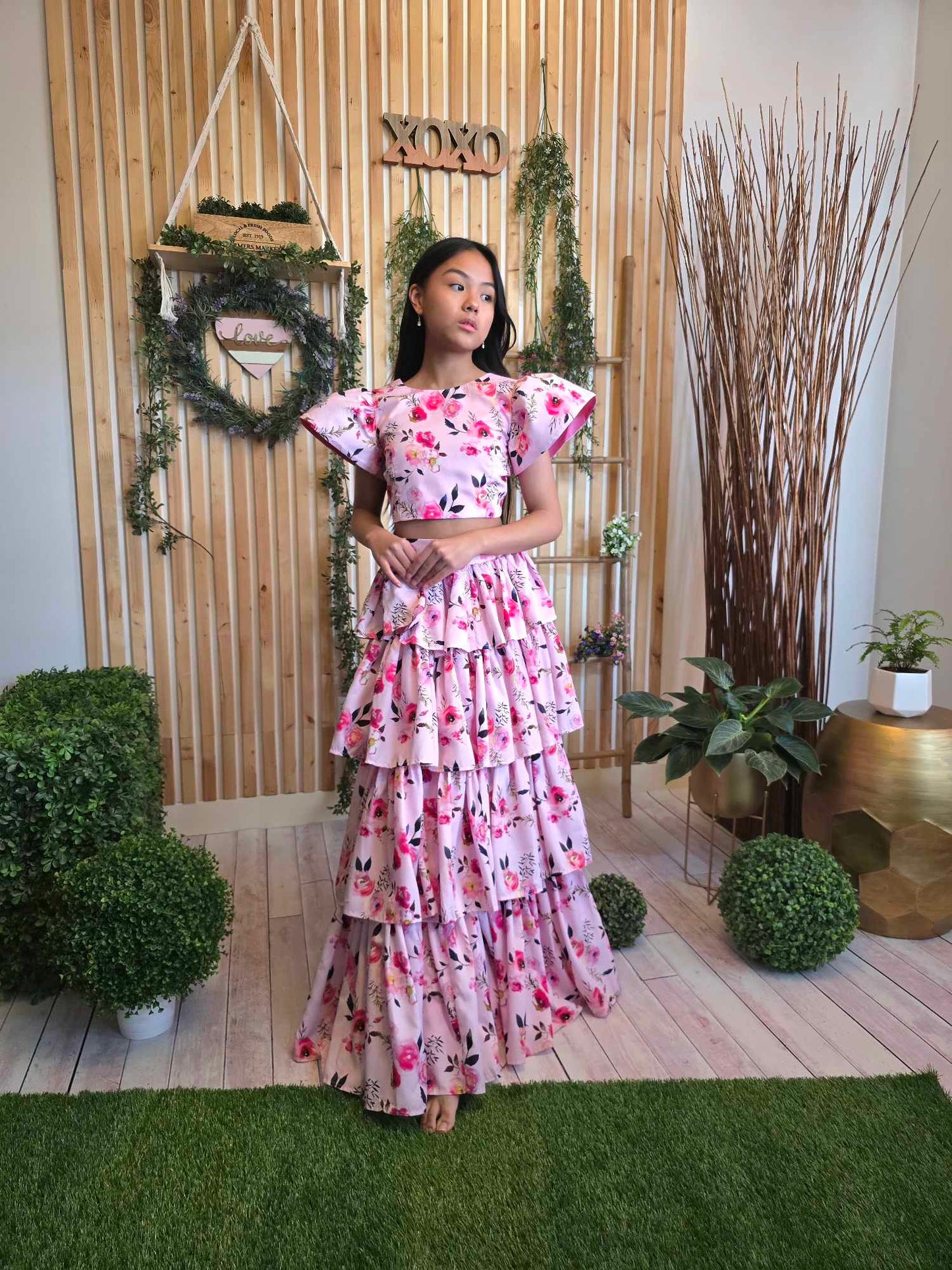 Blooming Haven Ruffle Skirt & Top