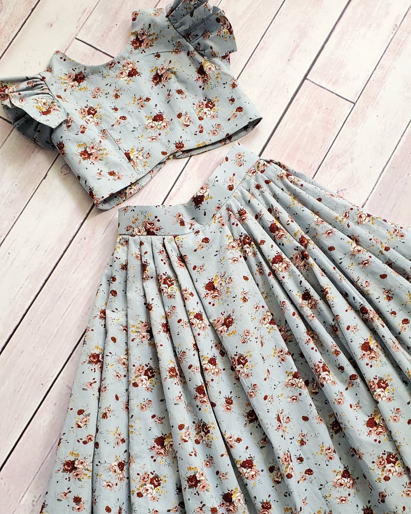 Coastal Blue Skirt & Top