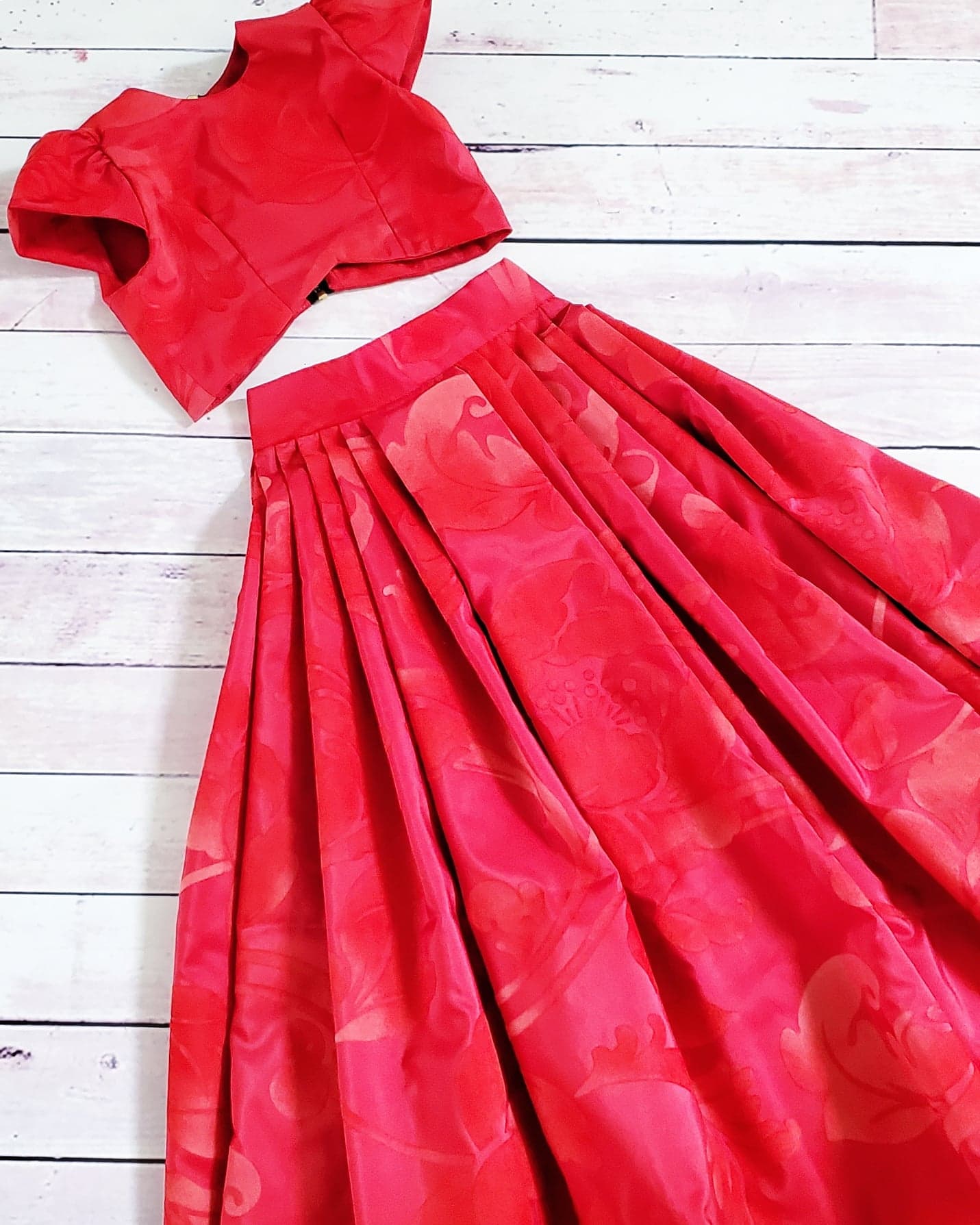 Little Lady in Red  Skirt & Top