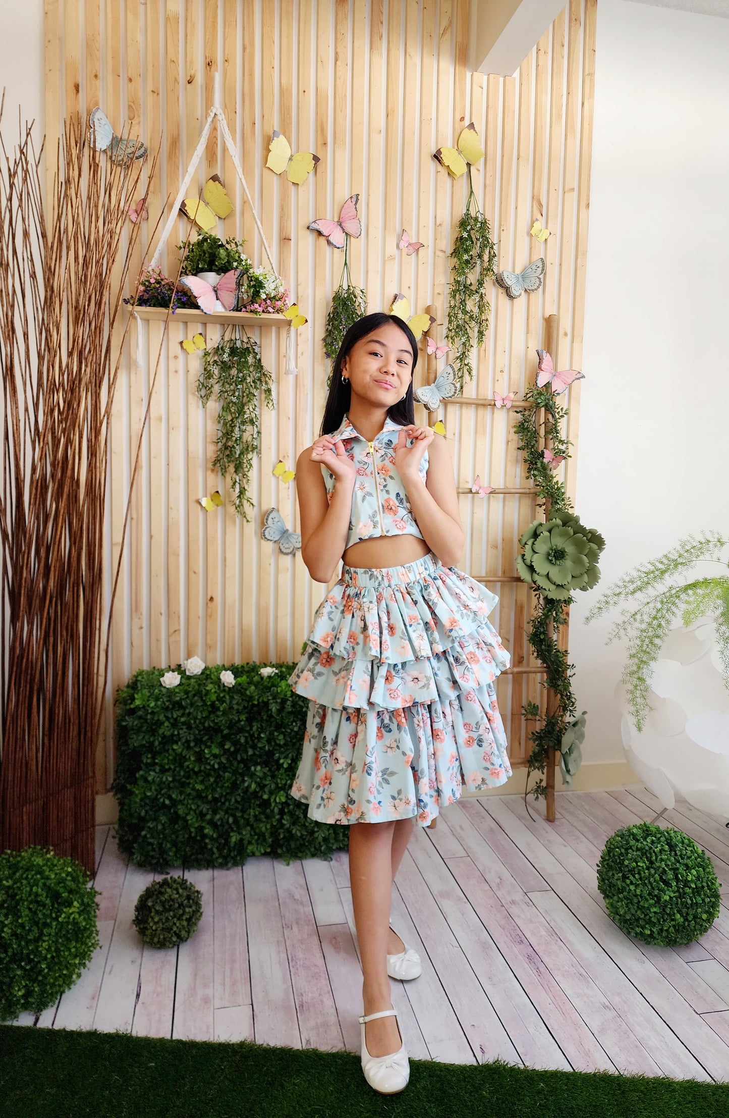 Peaches Ruffle Skirt & Top