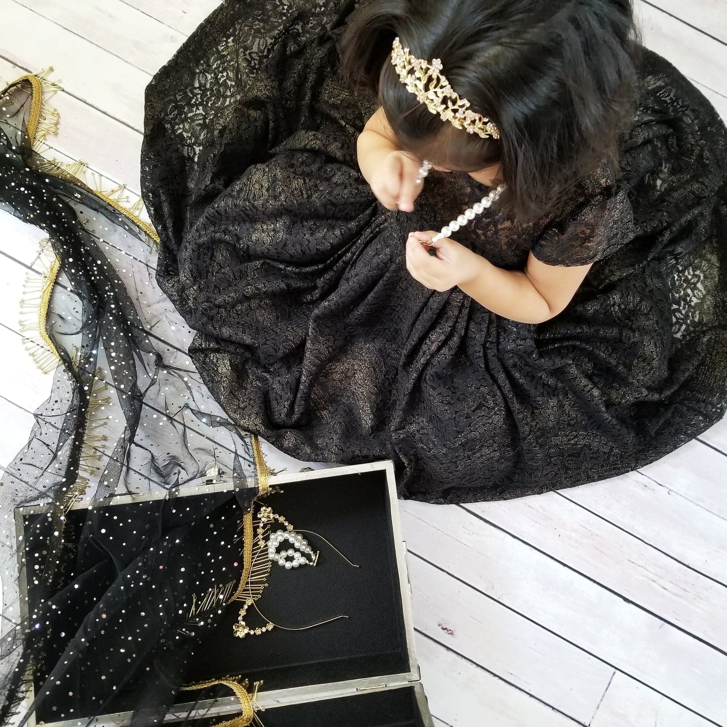 Shimmer Lace Skirt & Top