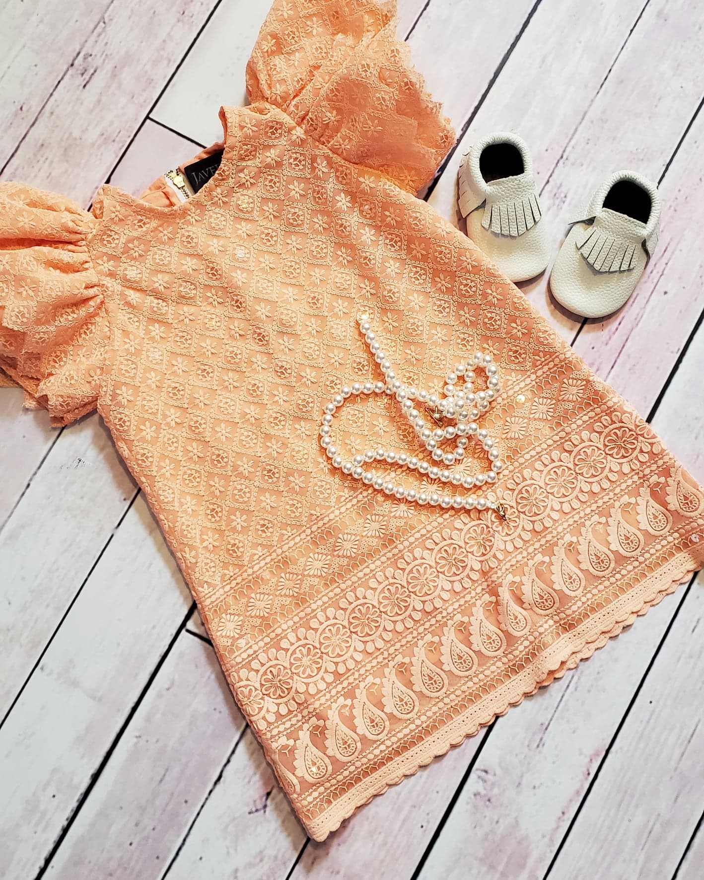 Pari Dress - Spring Peach