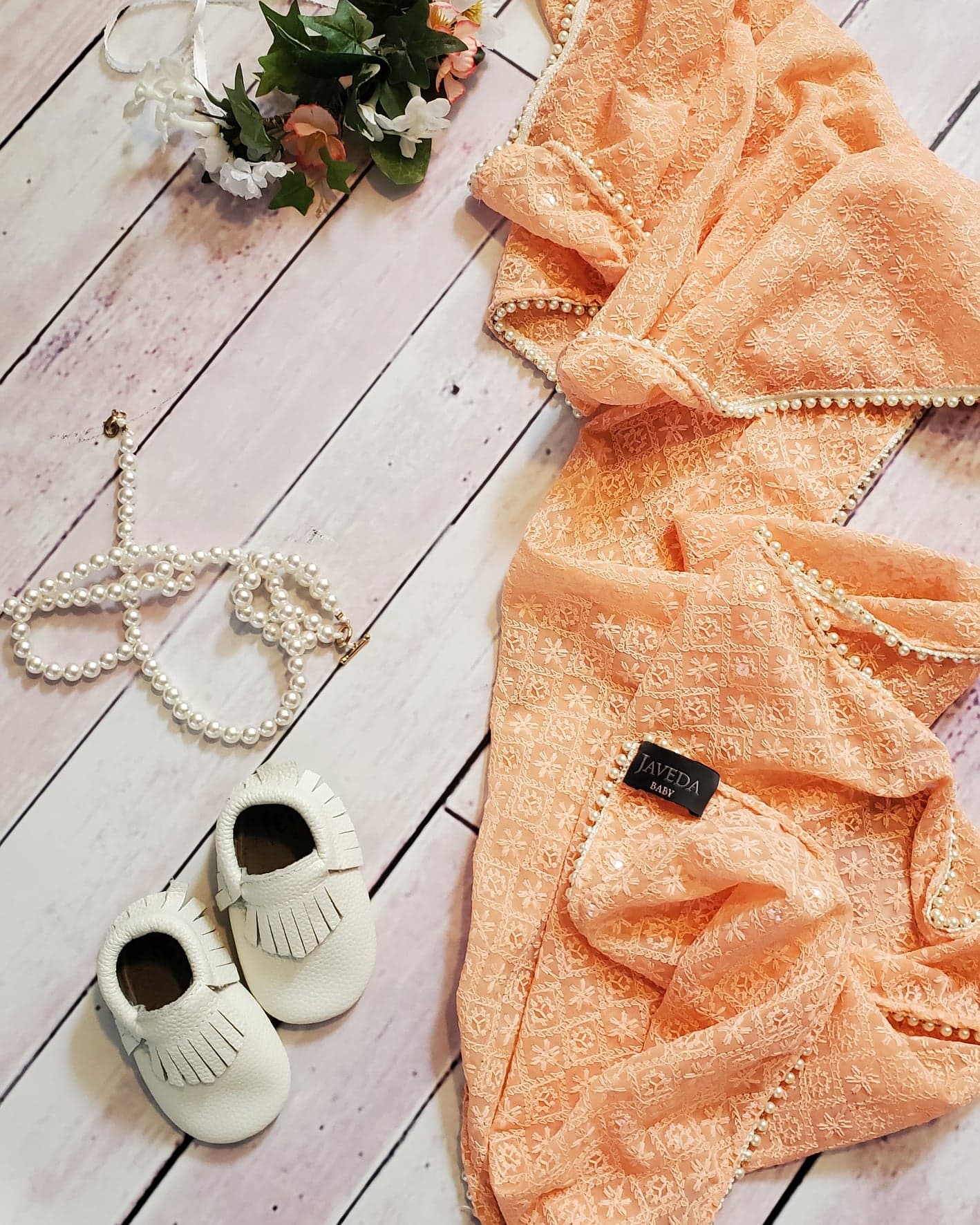 Pari Duppatta - Spring Peach