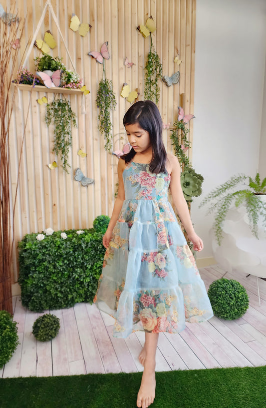 Amalfi Blue Organza Dress