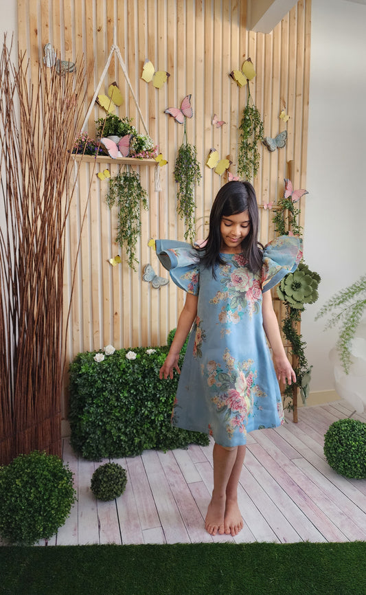 Amalfi Blue Organza Angel Dress