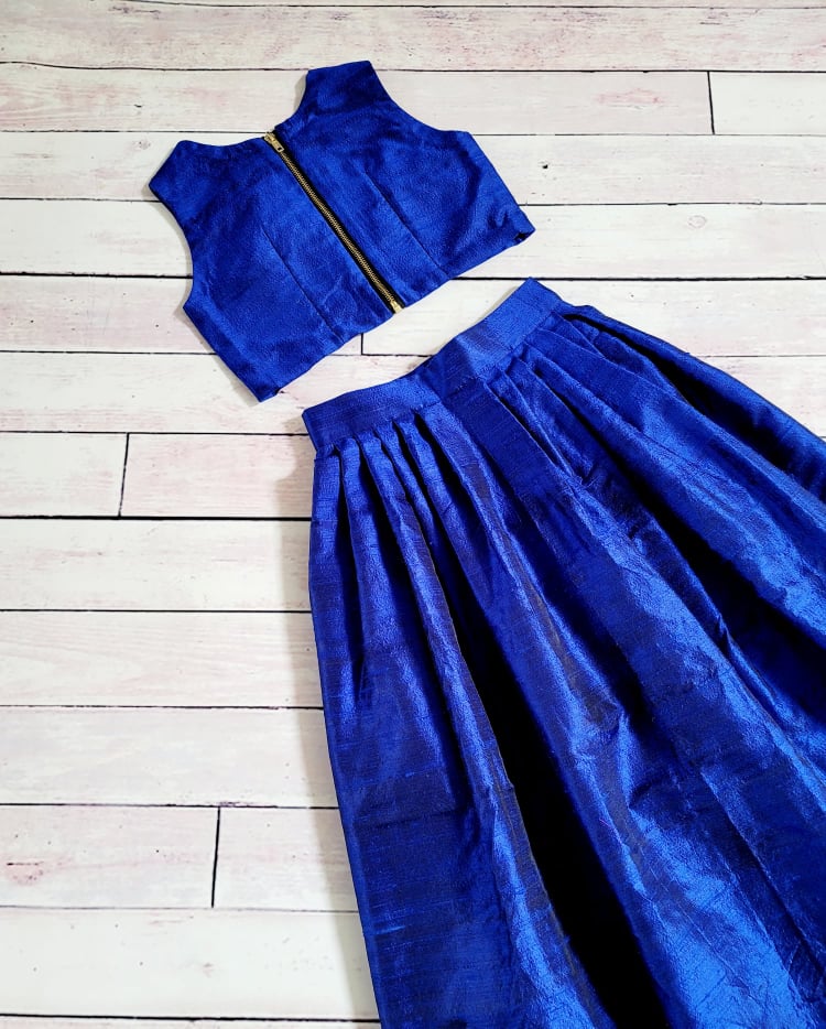 Melody Royal Blue Skirt & Top
