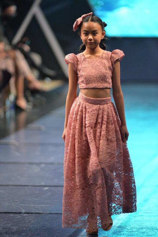 Rose Tuscan Lace Skirt & Top