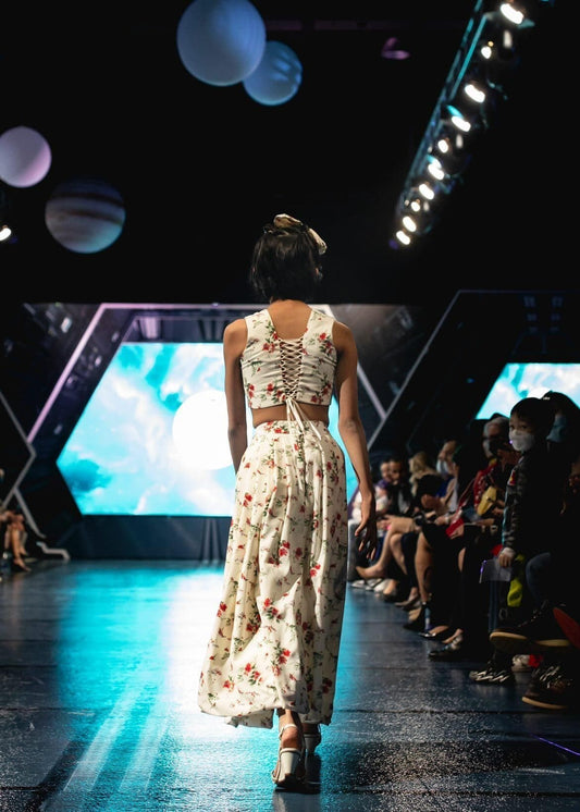 Red Peony Skirt & Top (Lengha Version)