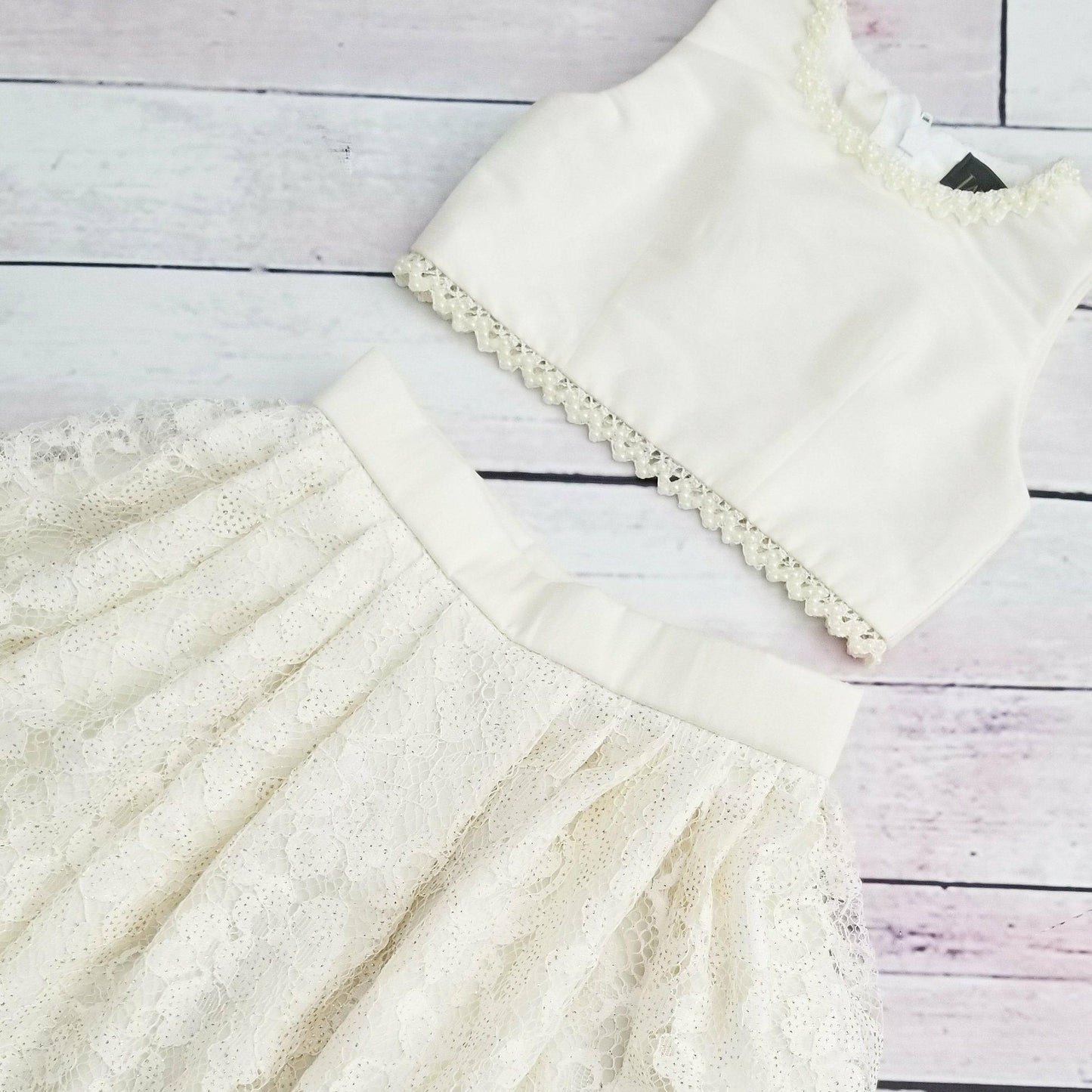 Ivory Tuscan Lace Skirt & Top