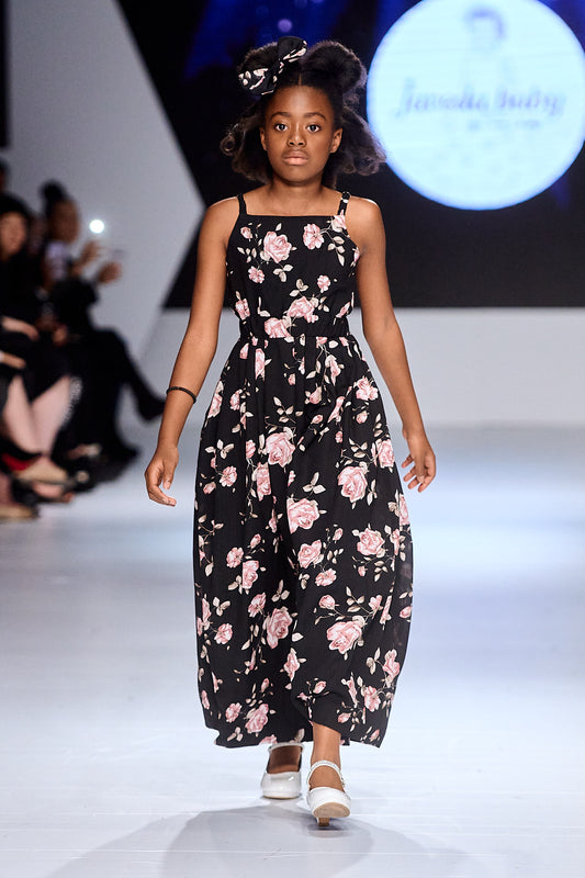 Sweet Rose Magnolia Dress in Black