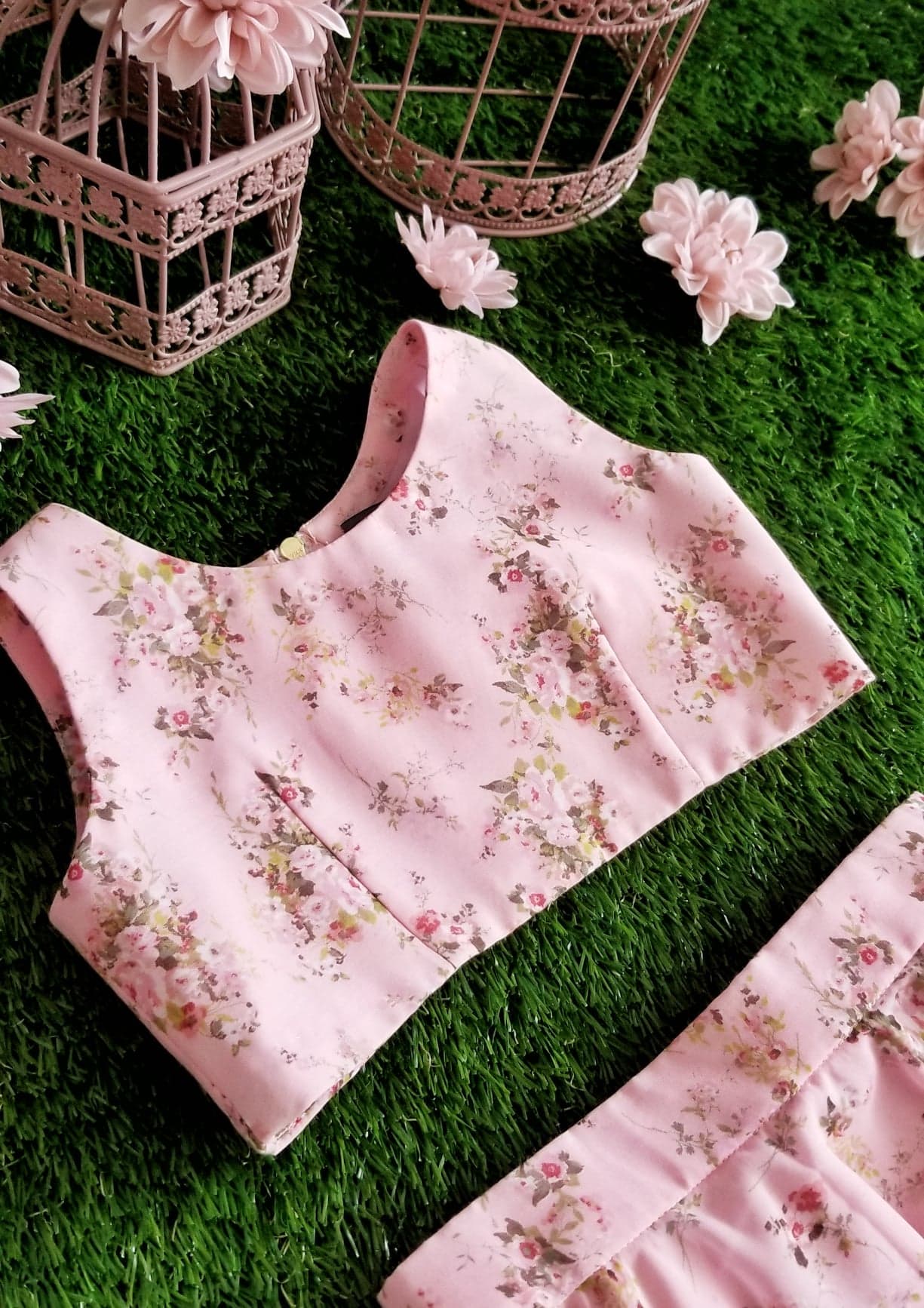 Secret Garden Pink Floret Skirt & Top