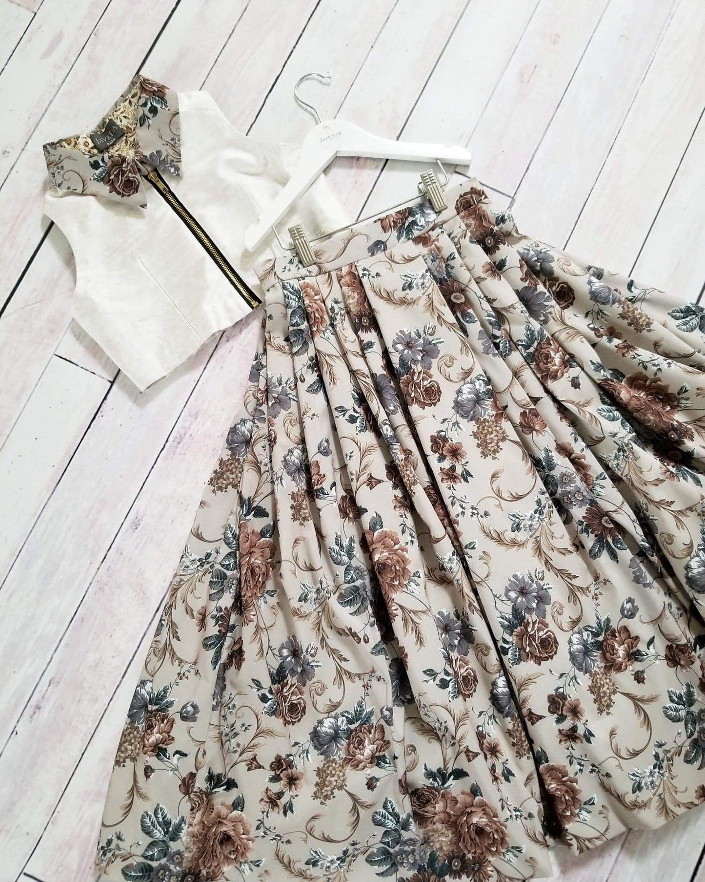 Botanical Silk Skirt & Top