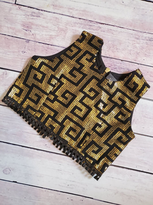 Gold Maze Top