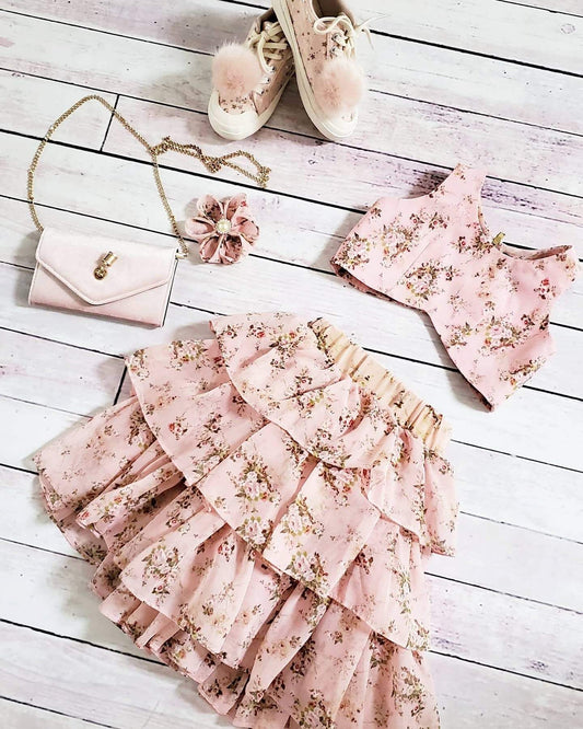 Pink Floret Top Only