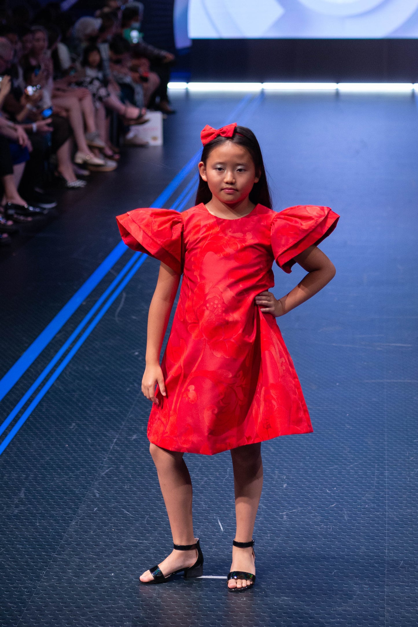 Little Lady In Red Angel Dress